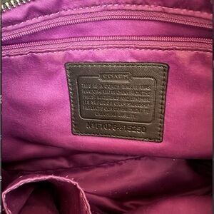 Coach black Carly with purple interior